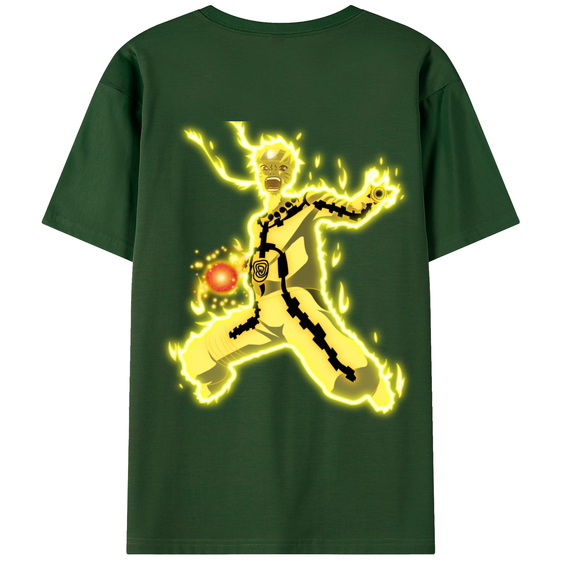 （画像用） NARUTO -ナルト- うずまき ナルト Uzumaki Naruto 綿100％半袖Tシャツ（背面プリント）